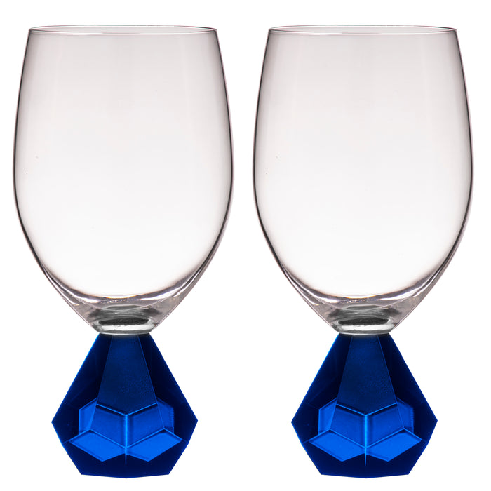ladelle Zhara Sapphire 2pk Wine Glass