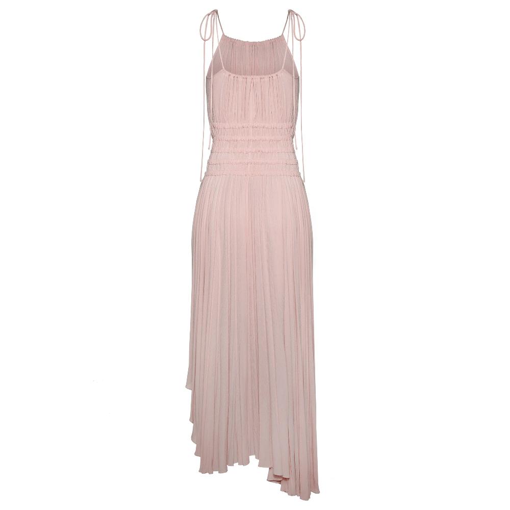 Lado Bokuchava ASYMMETRIC RUCHED DRESS SAMPLE SALE Pink