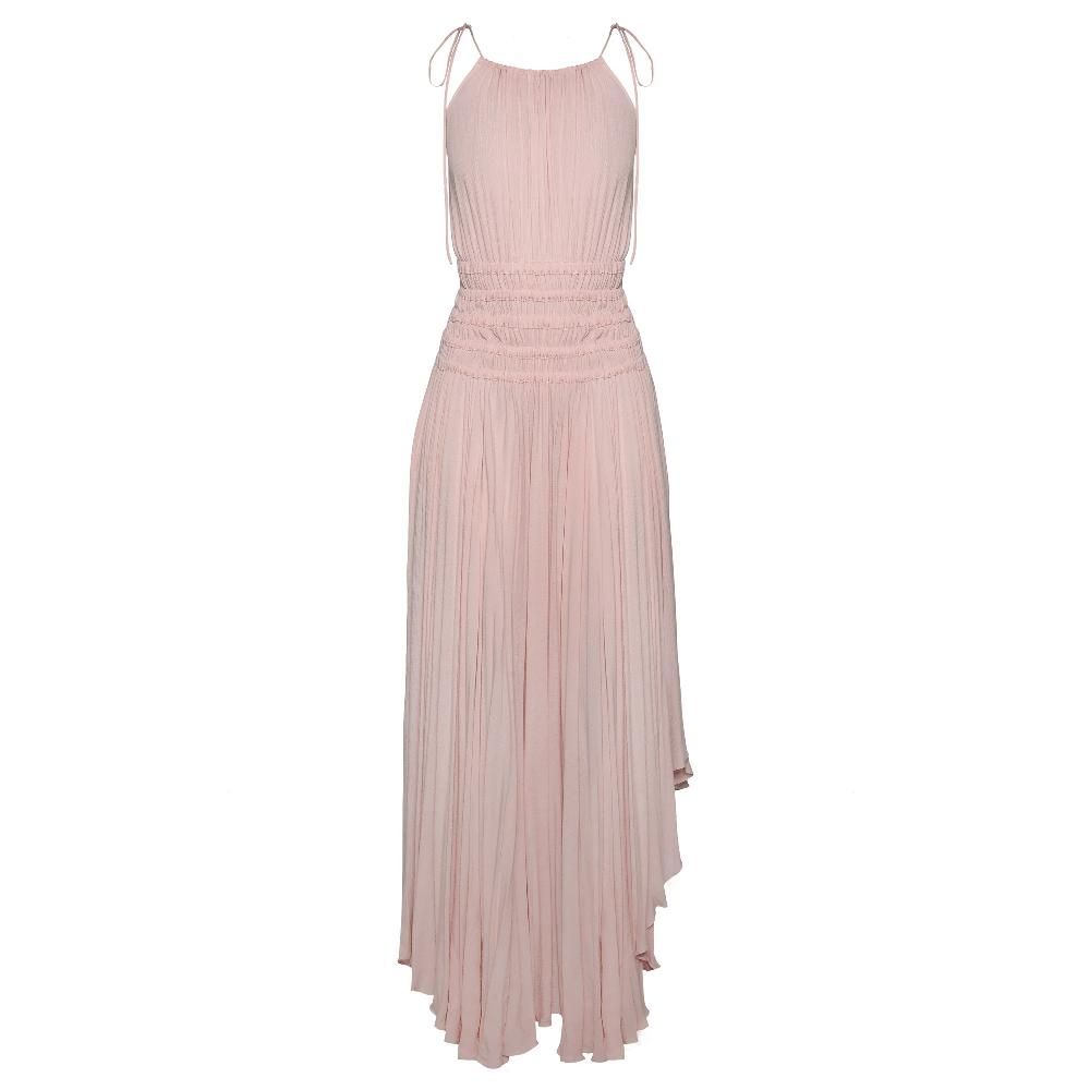 lado bokuchava ASYMMETRIC RUCHED DRESS SAMPLE SALE Pink
