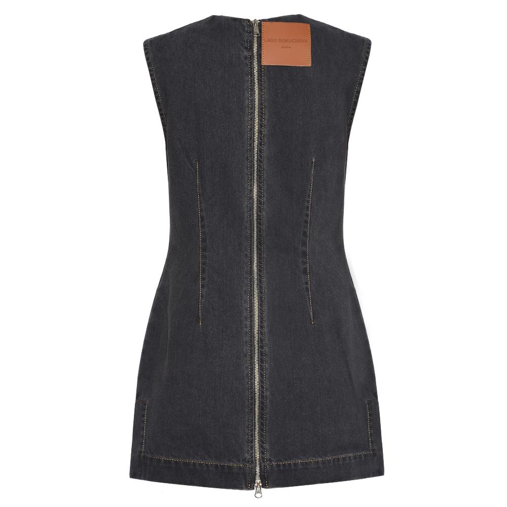 Lado Bokuchava CARGO MINI DRESS SAMPLE SALE Charcoal