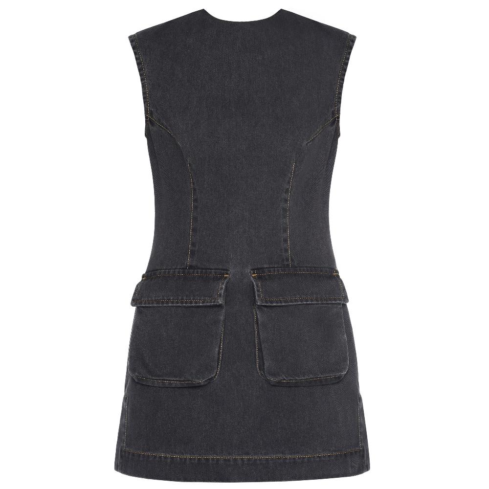 lado bokuchava CARGO MINI DRESS SAMPLE SALE Charcoal