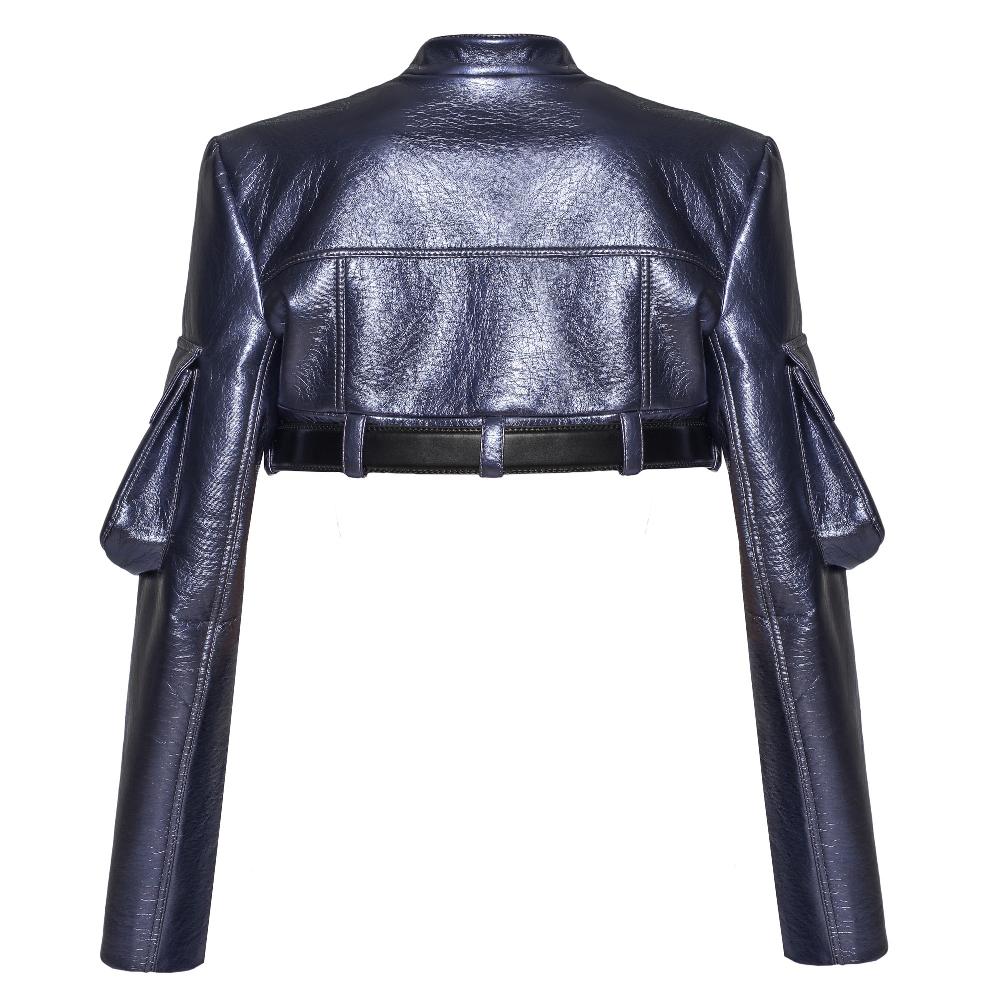 Lado Bokuchava CROP CARGO JACKET SAMPLE SALE Pearl Blue