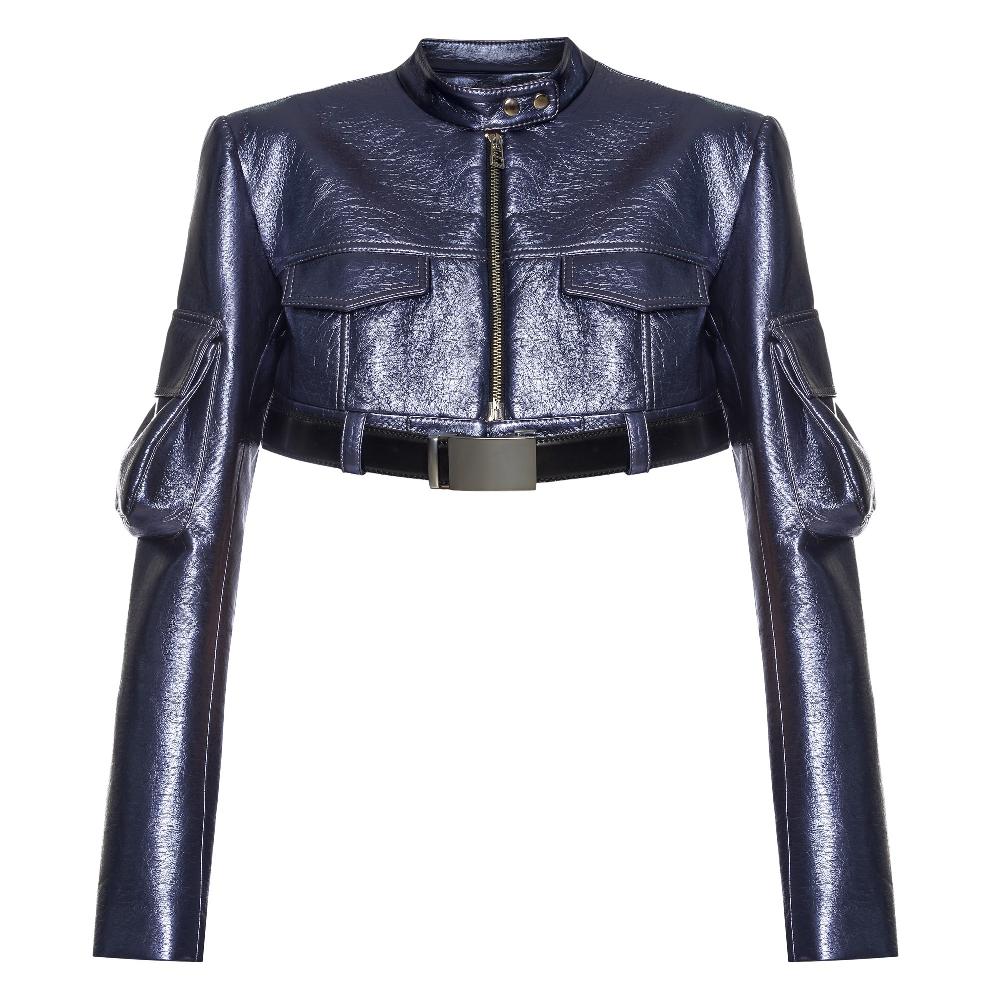 lado bokuchava CROP CARGO JACKET SAMPLE SALE Pearl Blue