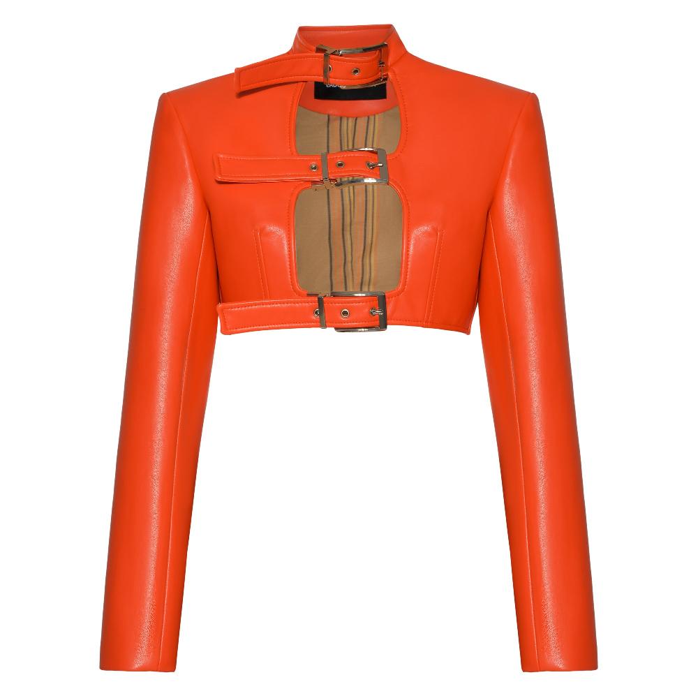 lado bokuchava CROP SHIBARI BLAZER Blazer Blood Orange
