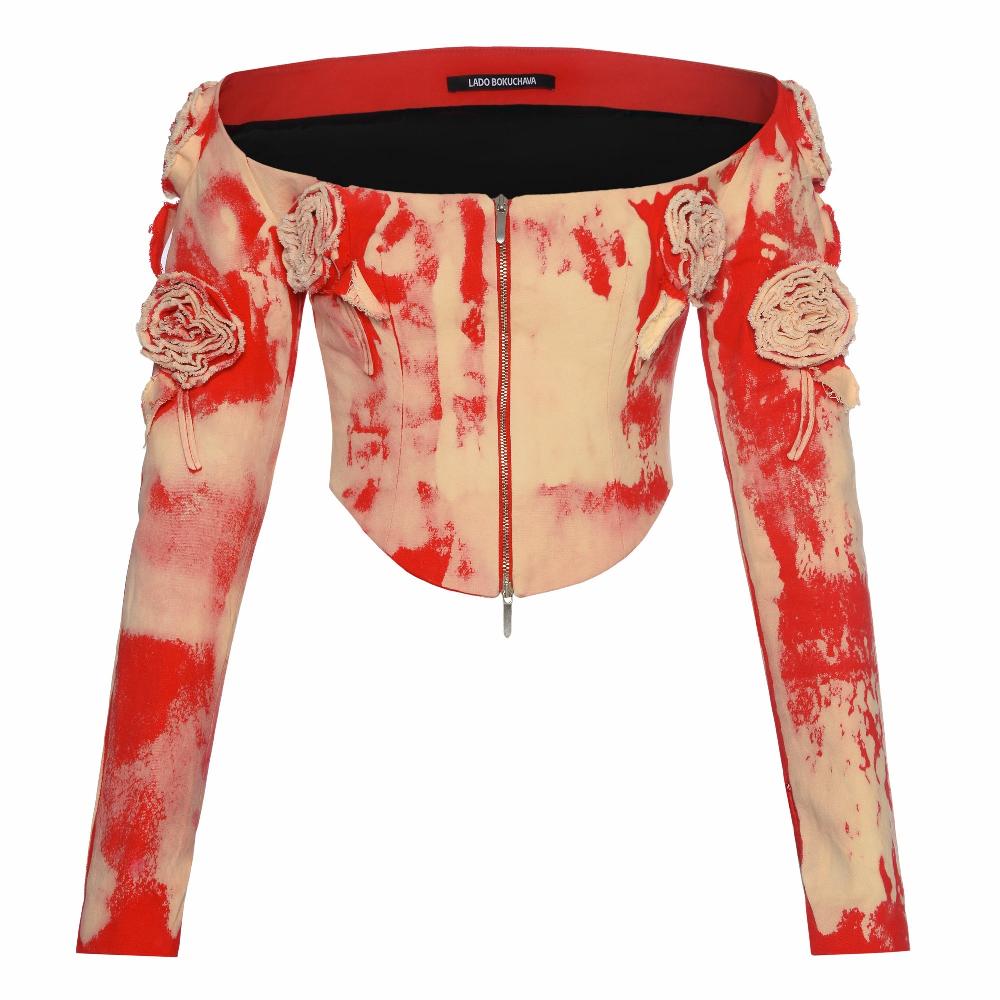 lado bokuchava CROP VENOM JACKET SAMPLE SALE Multi Color