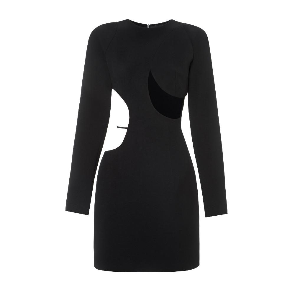 lado bokuchava CUT OUT MINI DRESS SAMPLE SALE Black