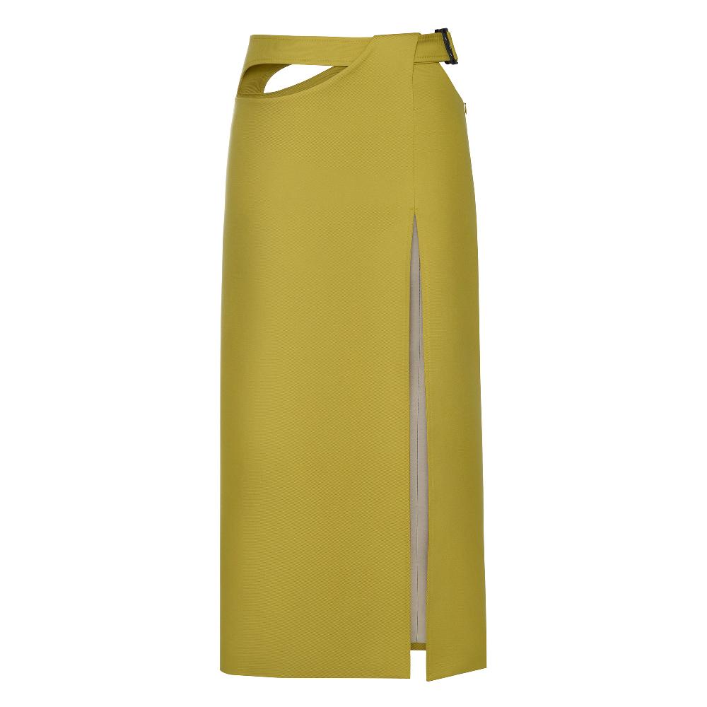 lado bokuchava CYBER MAXI SKIRT SAMPLE SALE Pear Green