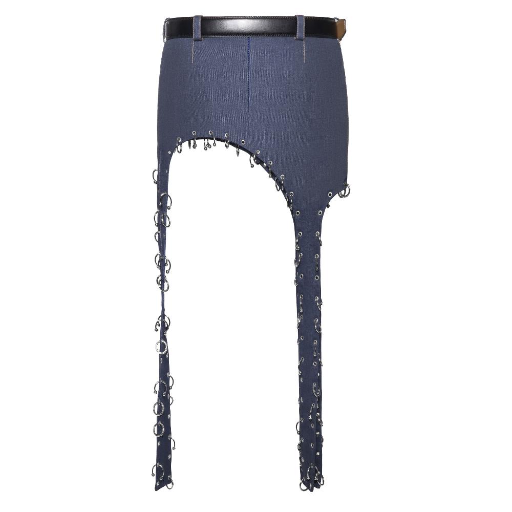 Lado Bokuchava DENIM PETAL SKIRT Skirt Washed Indigo