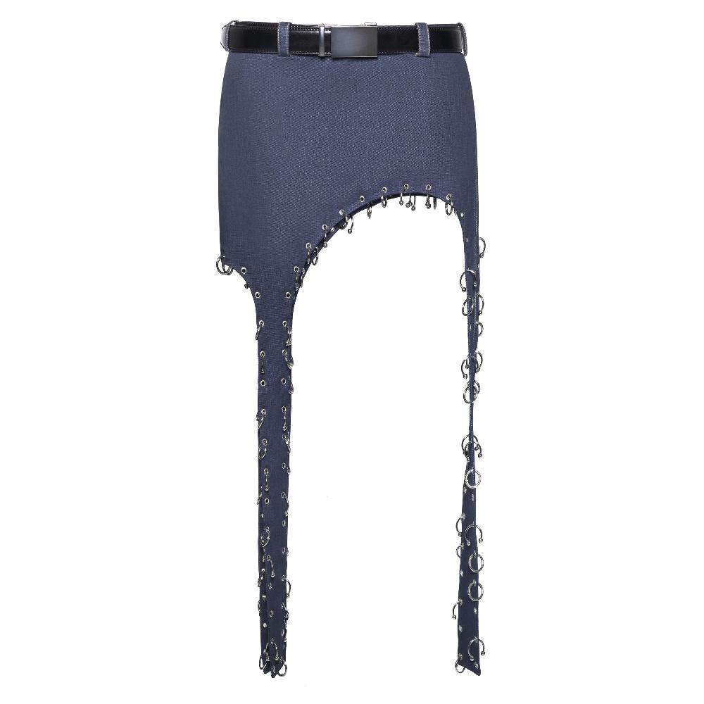 lado bokuchava DENIM PETAL SKIRT Skirt Washed Indigo