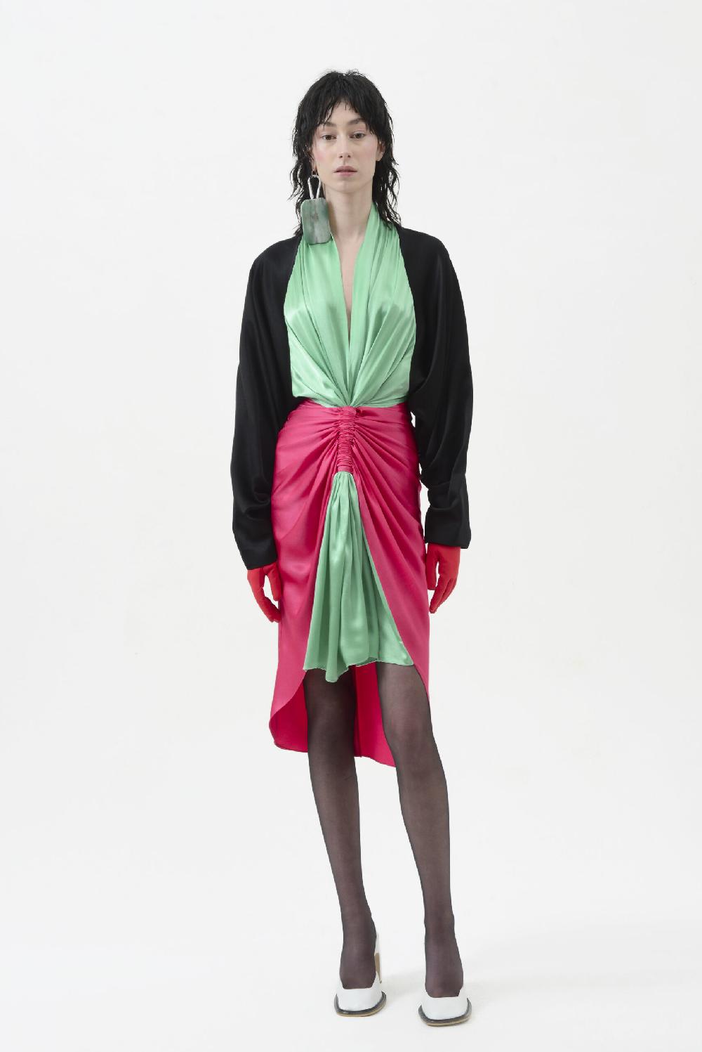 Lado Bokuchava KNOTTED DRESS SAMPLE SALE Multi Color