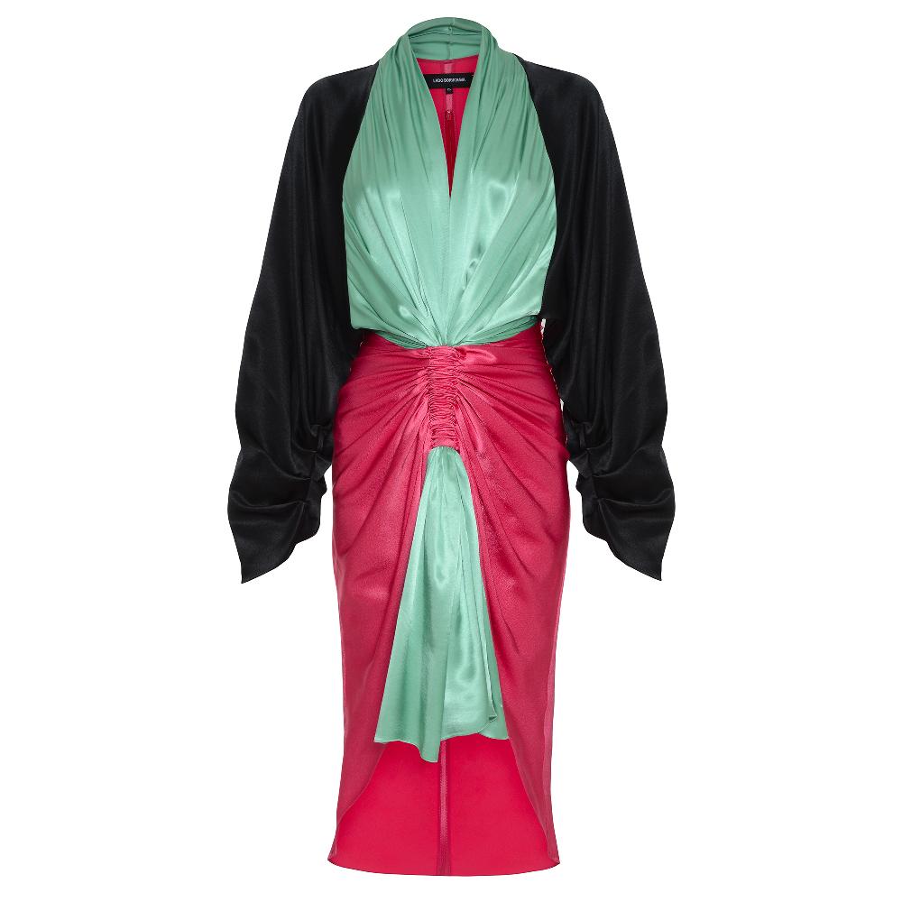 lado bokuchava KNOTTED DRESS SAMPLE SALE Multi Color