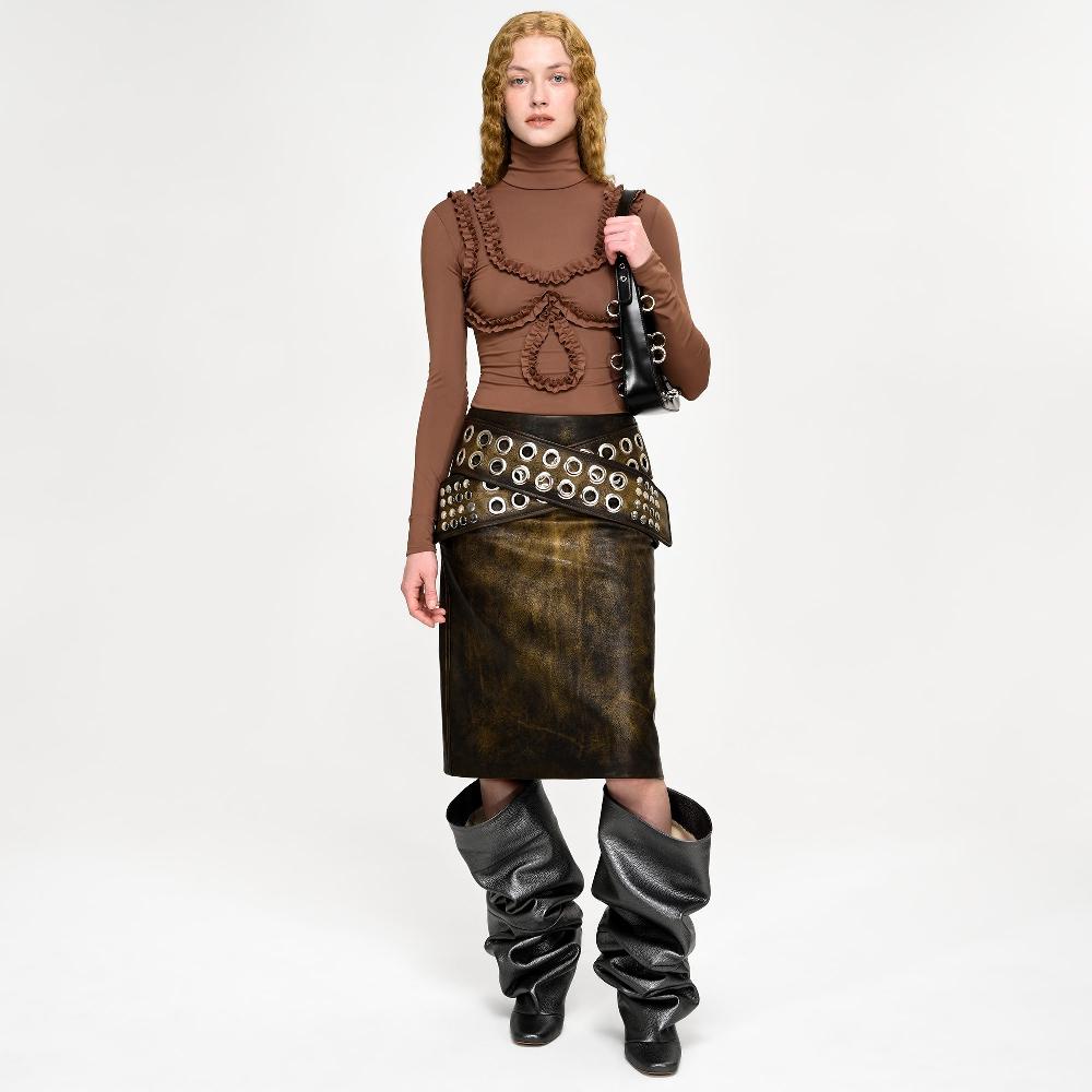 Lado Bokuchava 1750 TURTLENECK Top Almond