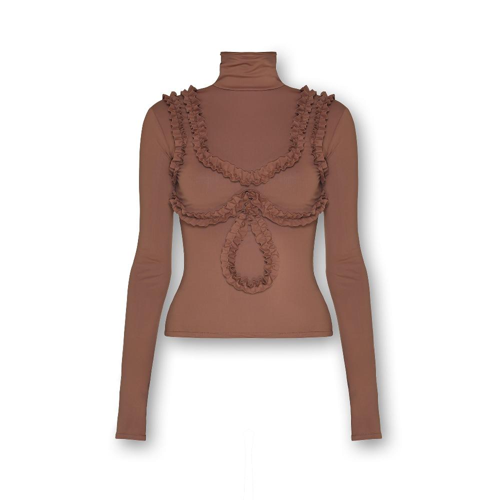 lado bokuchava 1750 TURTLENECK Top Almond