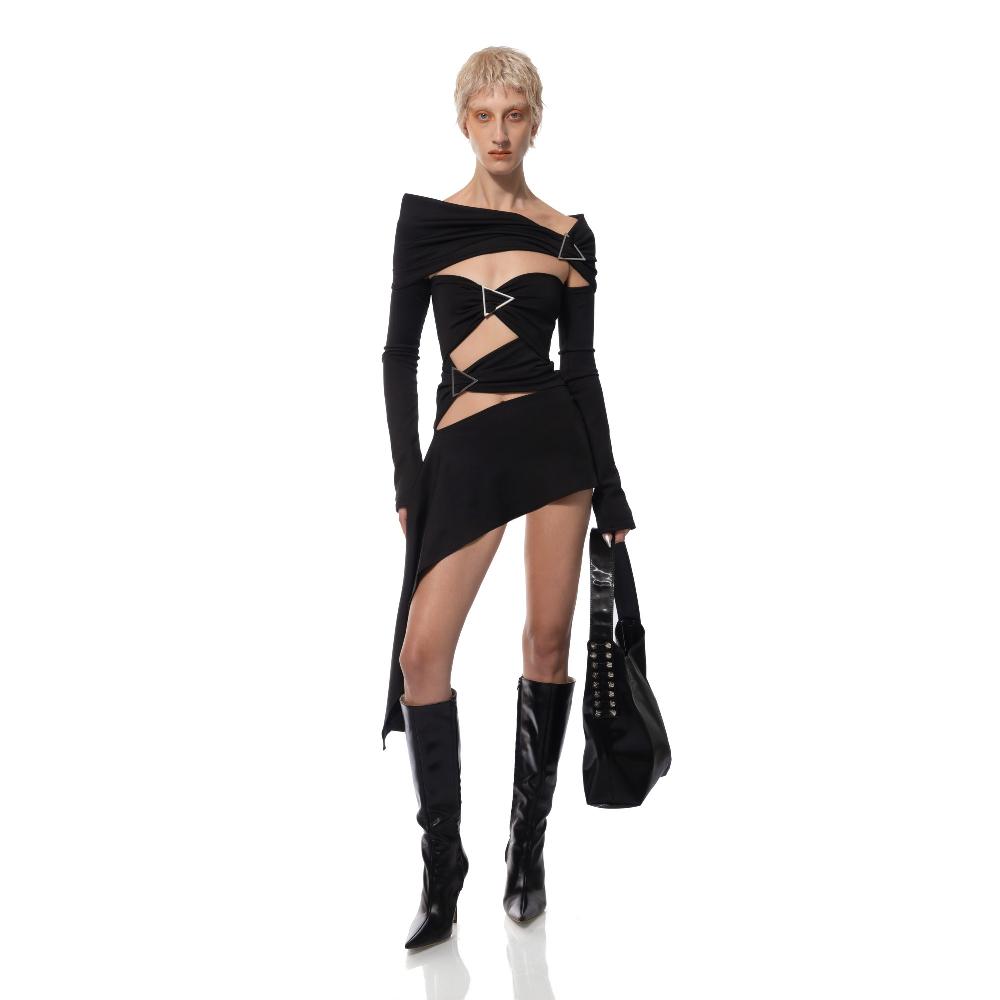 Lado Bokuchava ARROW DRESS Dresses Black