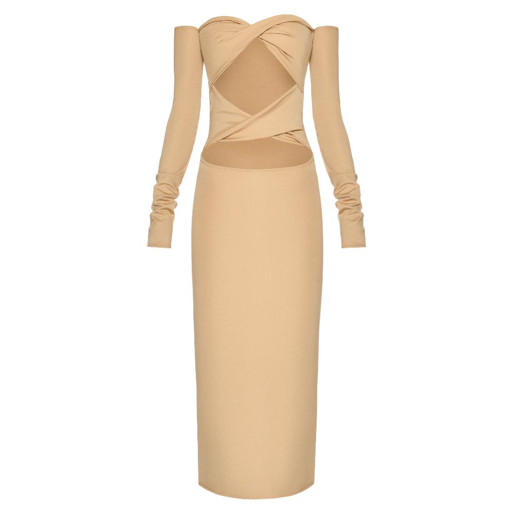 lado bokuchava BANDAGE DRESS Dresses Beige