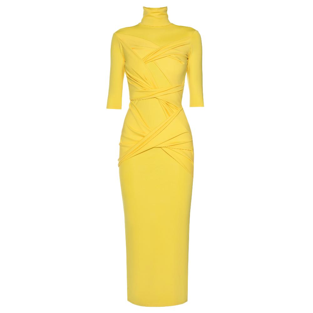 lado bokuchava BANDAGE DRESS Dresses Yellow