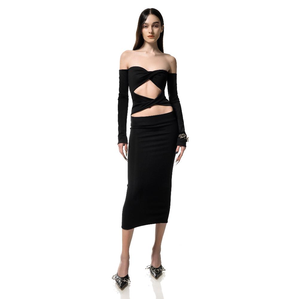 Lado Bokuchava BANDAGE DRESS SAMPLE SALE Black