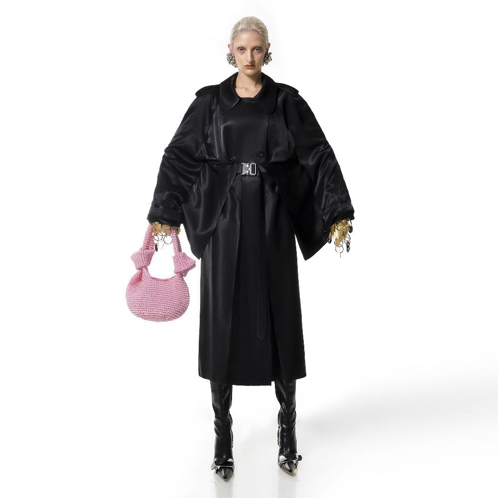 Lado Bokuchava BAT TRENCH SAMPLE SALE Black