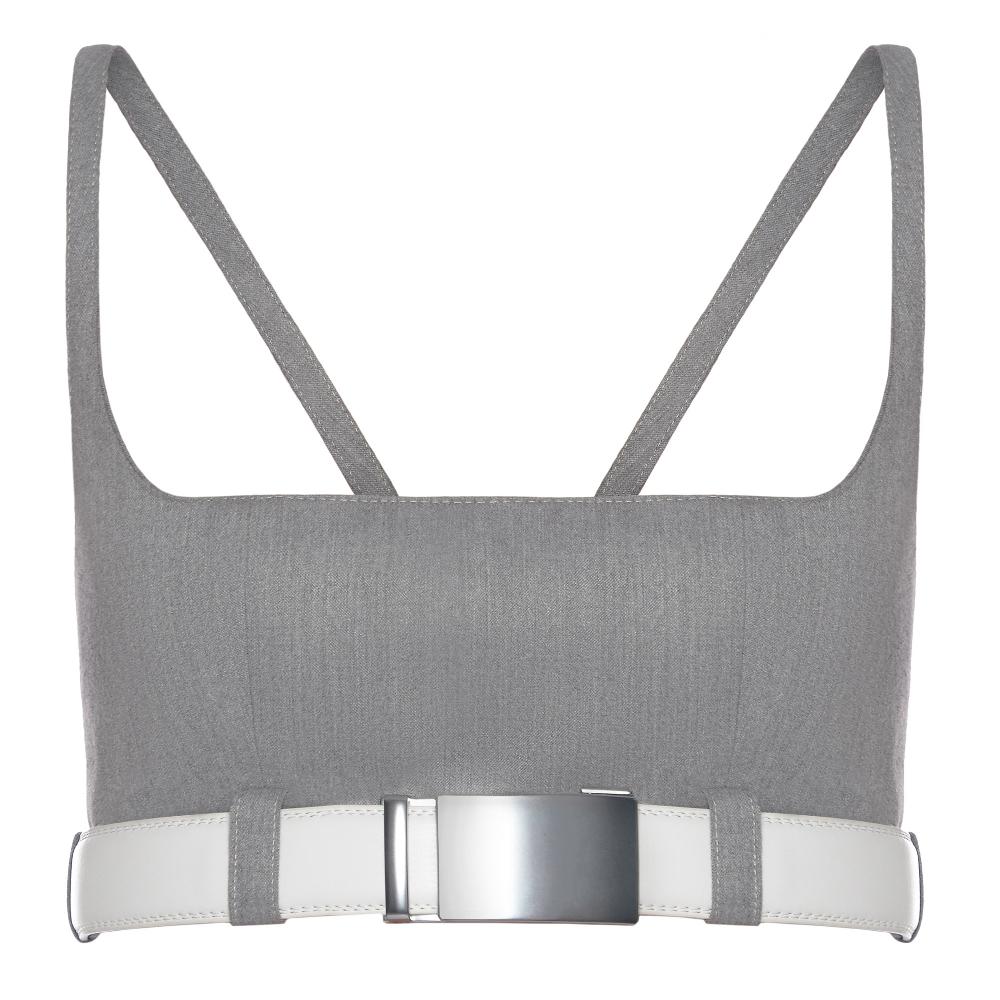 lado bokuchava BELTED BRA SAMPLE SALE Stone Grey