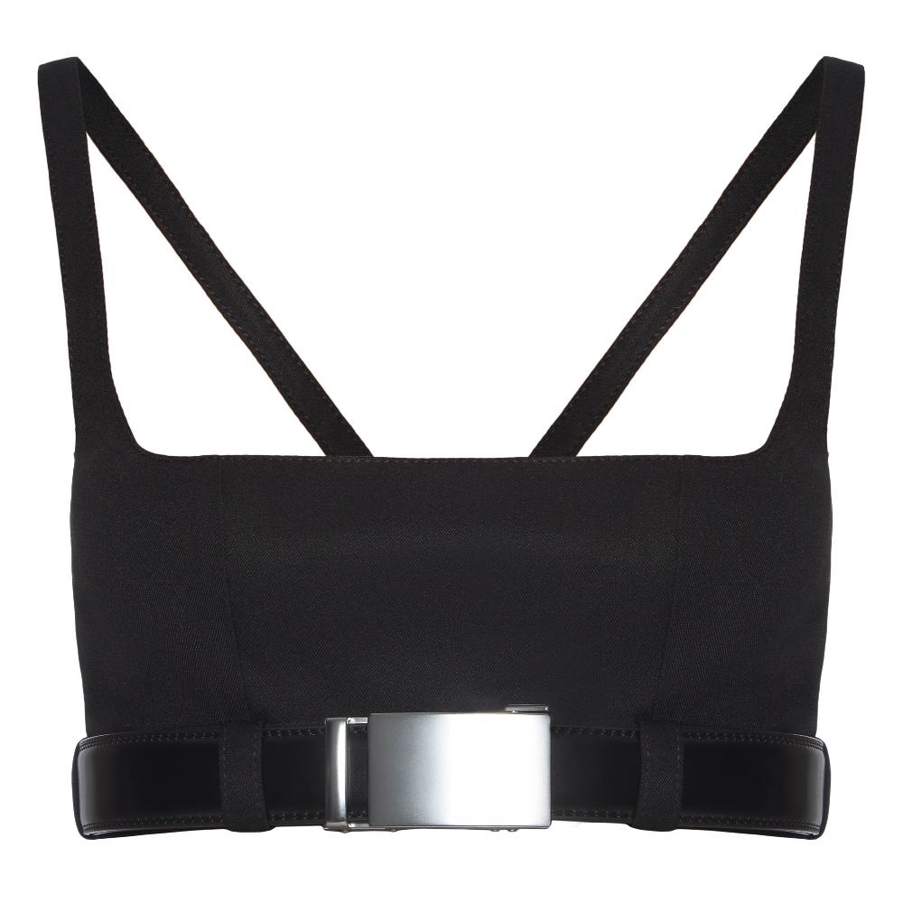 lado bokuchava BELTED BRA Top Black