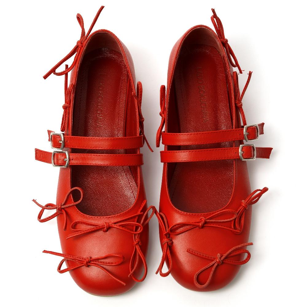 Lado Bokuchava BOW BALLERINA Shoes Red