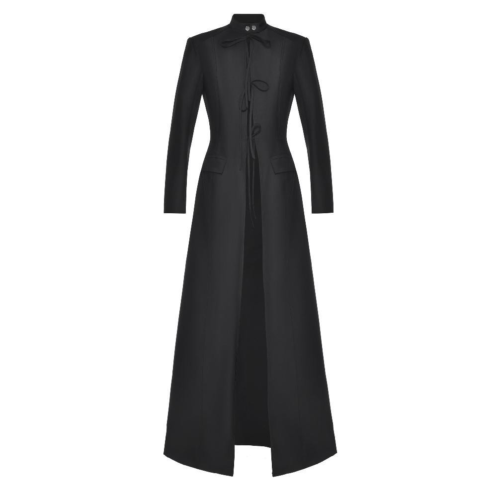 lado bokuchava BOW CORE TRENCH Coat Black
