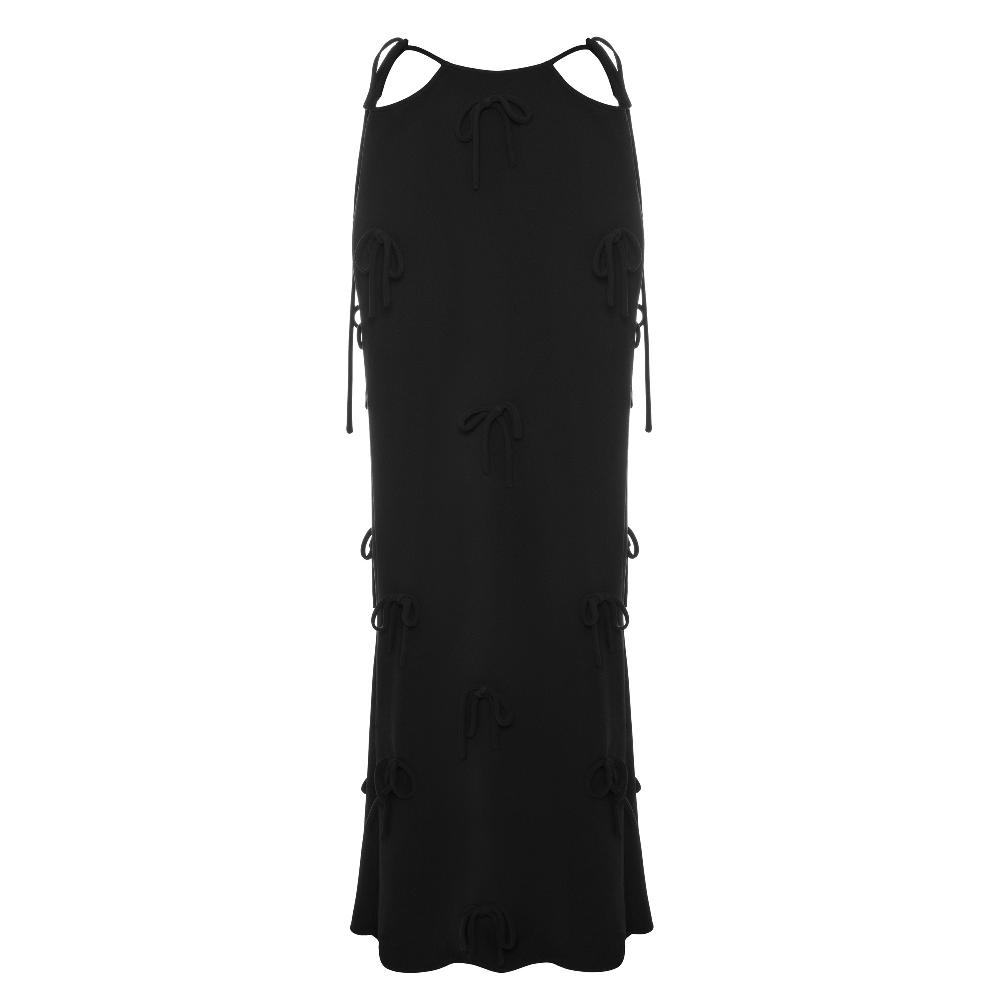 Lado Bokuchava BOW LOTUS SKIRT Skirt Black