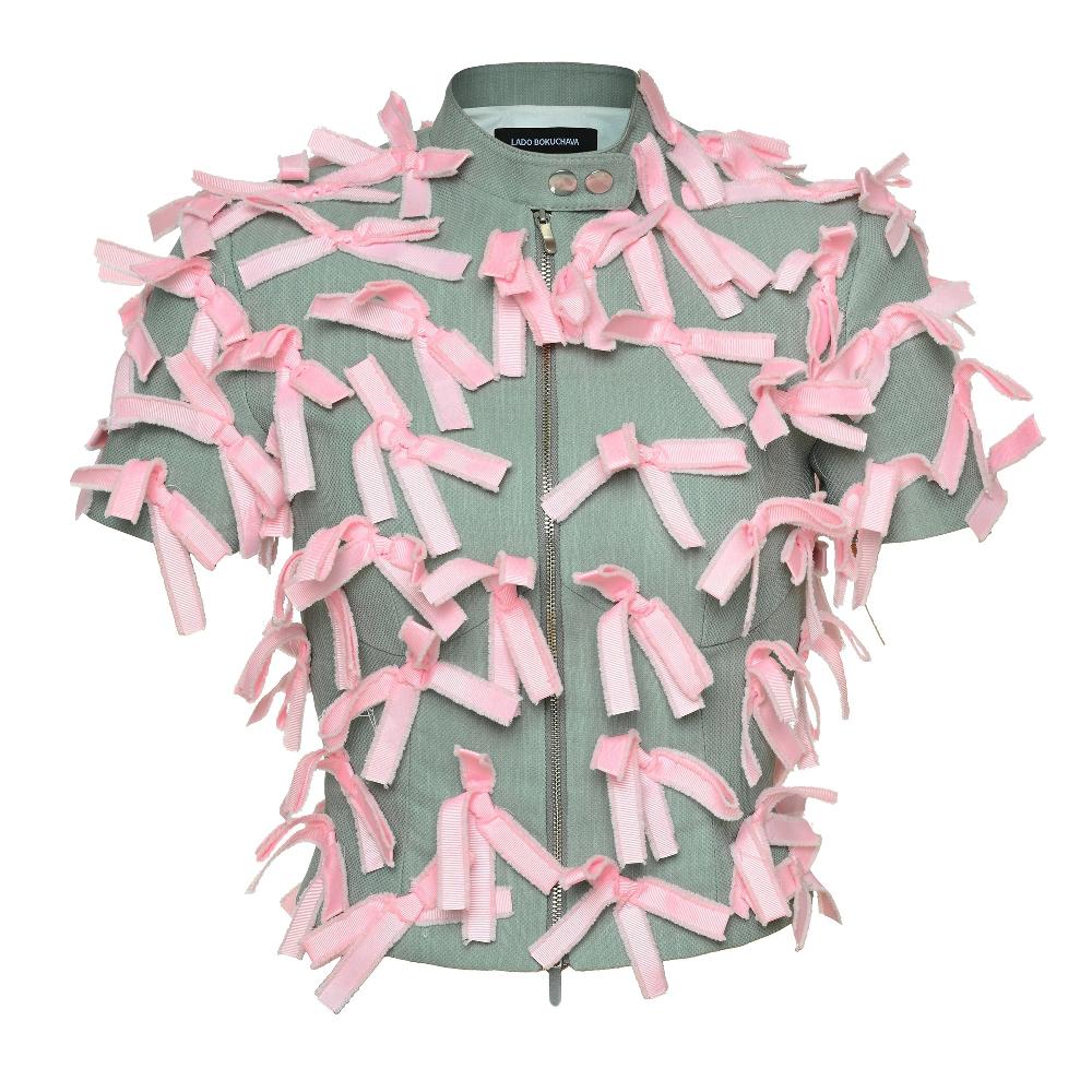 lado bokuchava BOW RACE TOP SAMPLE SALE Grey/Pink