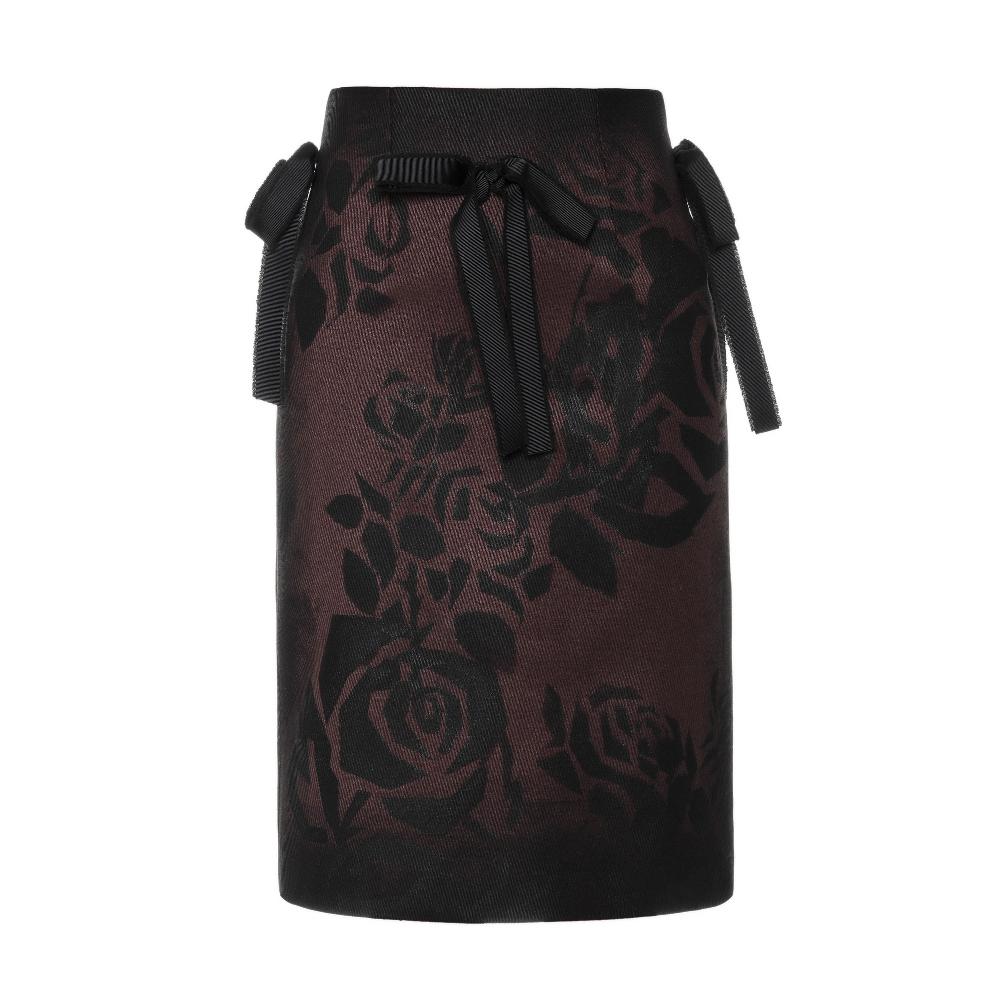 lado bokuchava BOW ROSE SKIRT SAMPLE SALE Brown