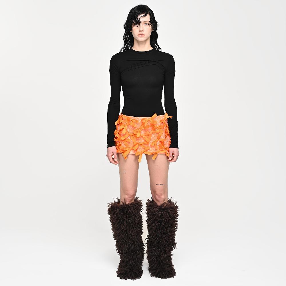Lado Bokuchava BOW TWENTYTHREE SKIRT Skirt Orange