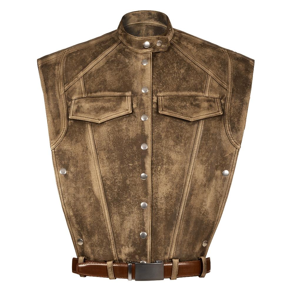 lado bokuchava BOX VEST Jacket Washed Brown