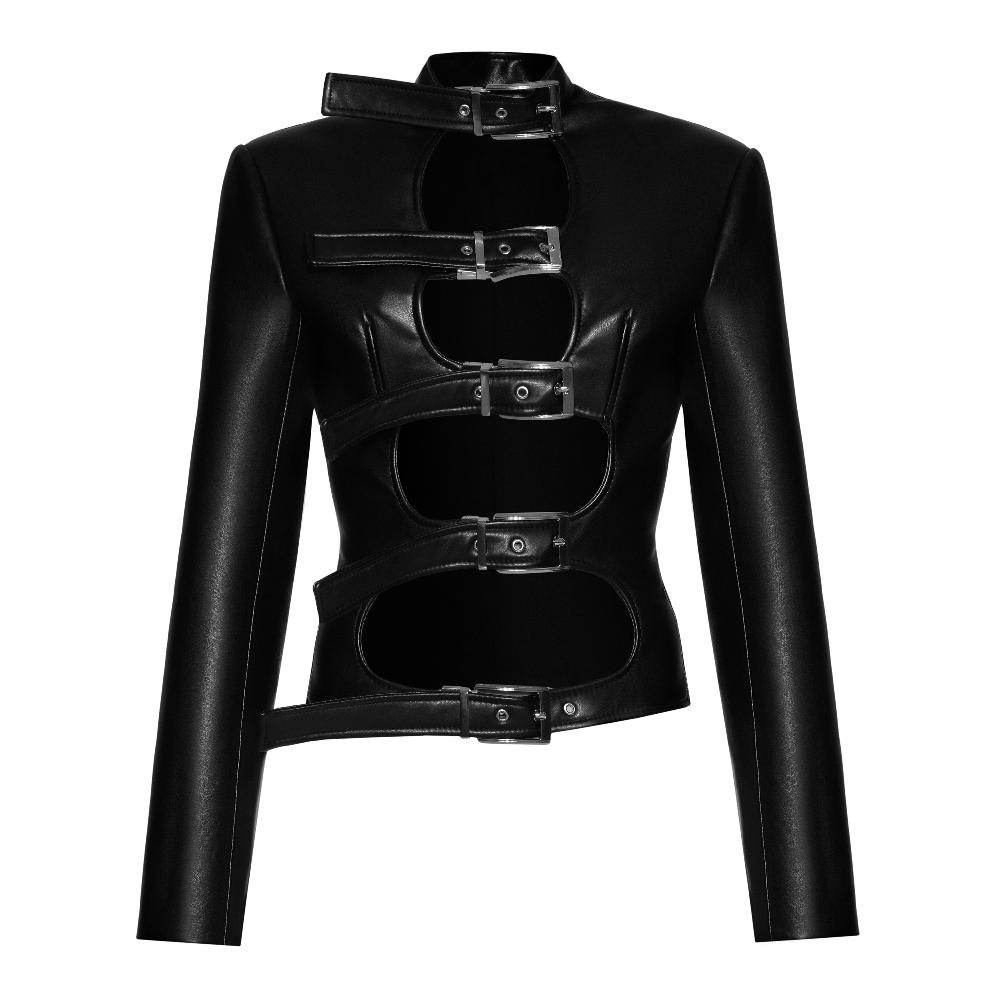 lado bokuchava BUCKLE SHIBARI BLAZER Blazer Black