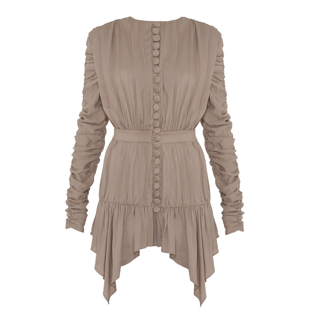 lado bokuchava BUTTON DOWN TOP SAMPLE SALE Beige