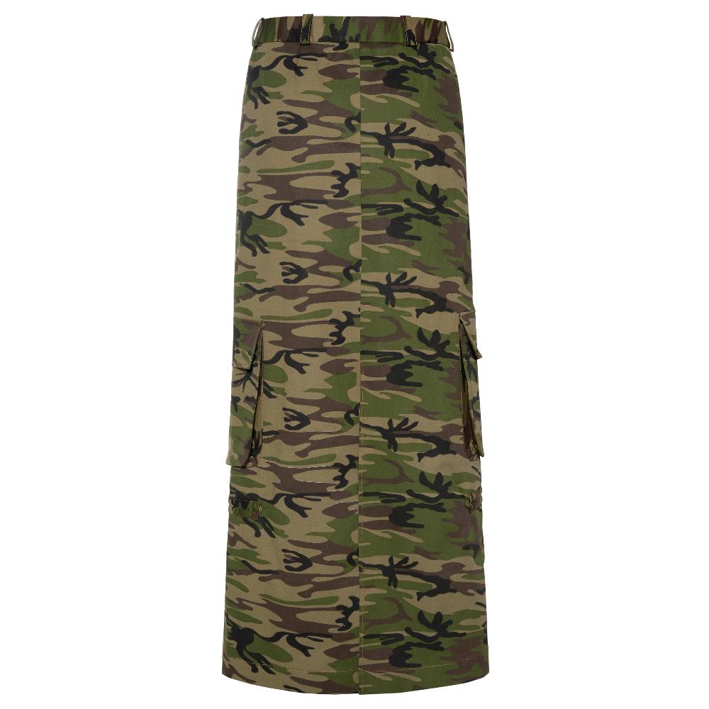 Lado Bokuchava CAMO CARGO SKIRT Skirt Multi Color
