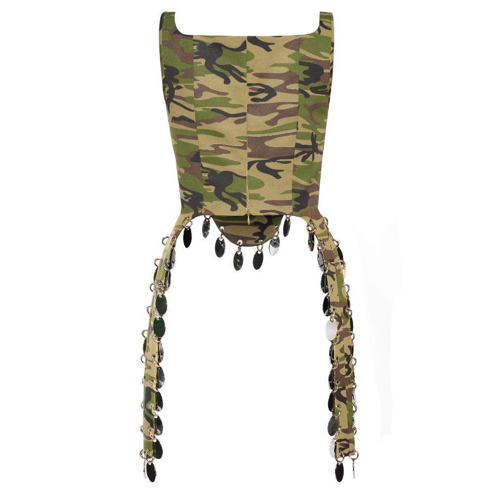 Lado Bokuchava CAMO CORSET Top Multi Color
