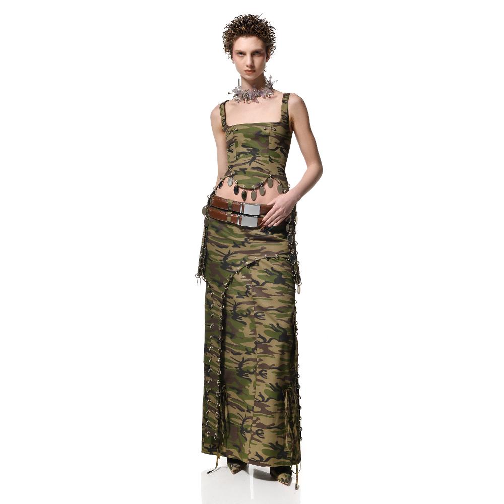 Lado Bokuchava CAMO CORSET Top Multi Color