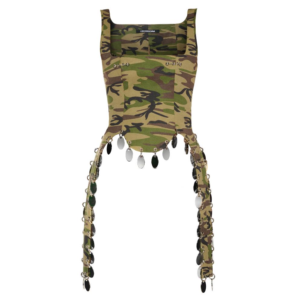 lado bokuchava CAMO CORSET Top Multi Color