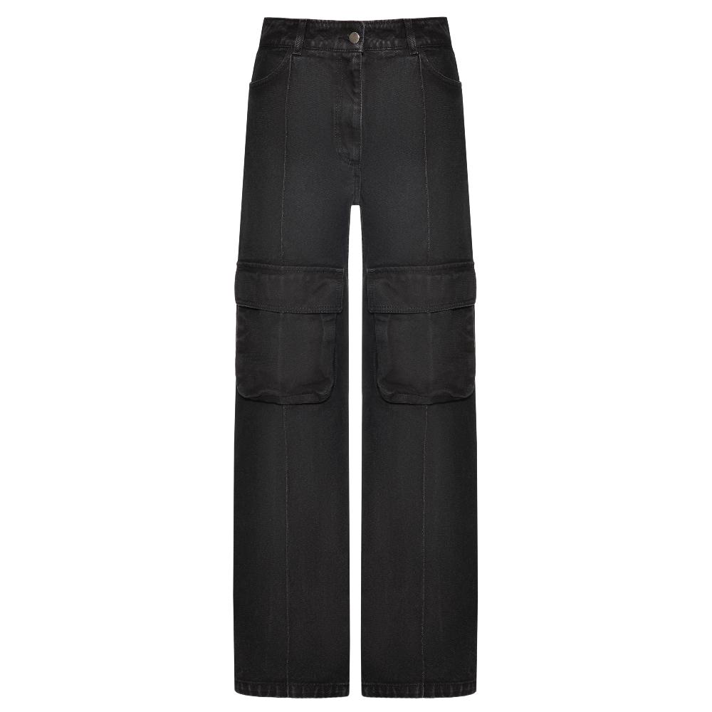 lado bokuchava CARGO DENIM PANTS SAMPLE SALE Black