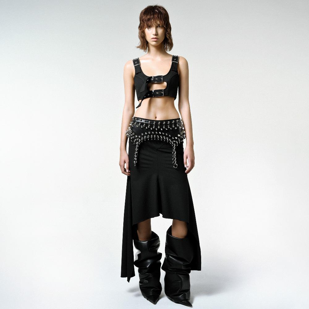 Lado Bokuchava CROP SHIBARI TOP Top Black