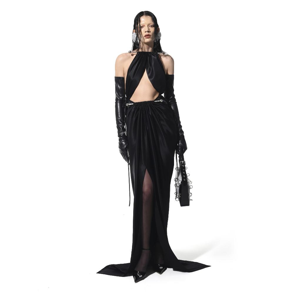 Lado Bokuchava CURTAIN DRESS Dresses Black