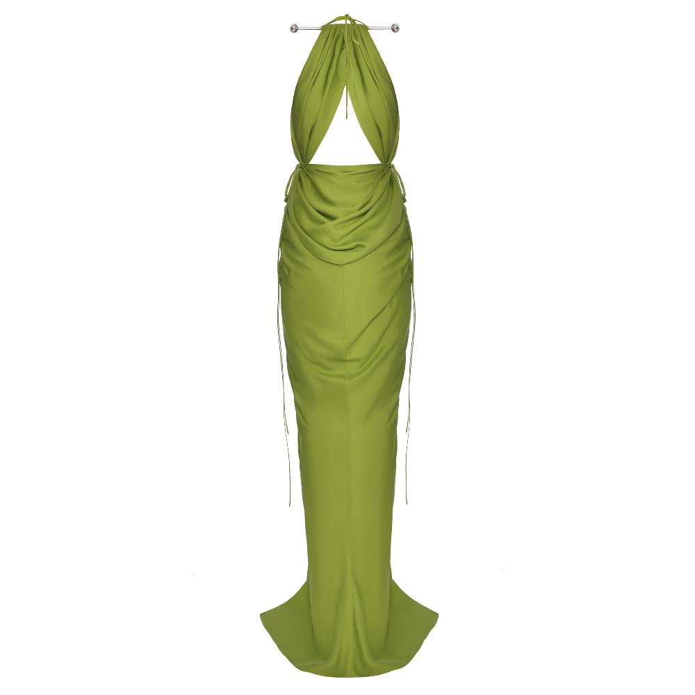 Lado Bokuchava CURTAIN DRESS Dresses Lime Green
