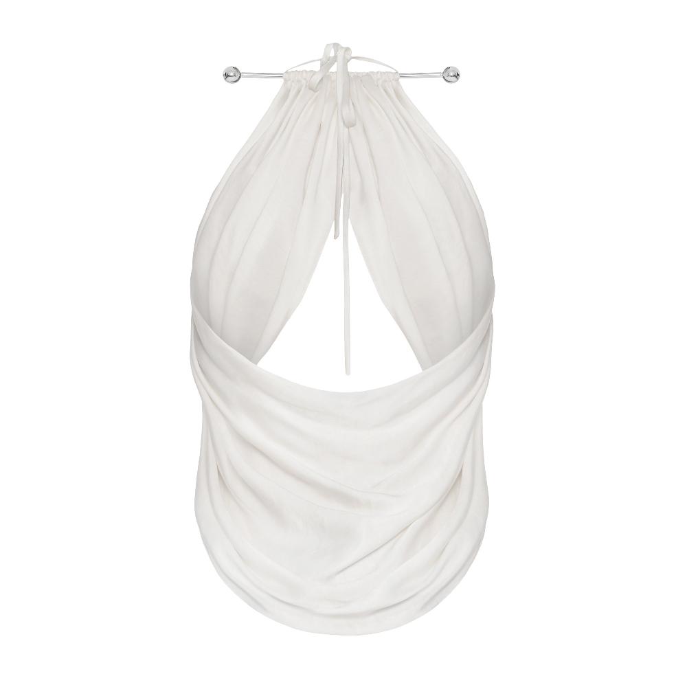 Lado Bokuchava CURTAIN TOP SAMPLE SALE White