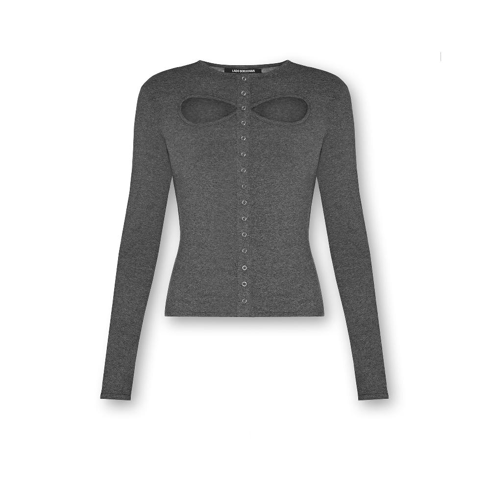 lado bokuchava EIGHT CARDIGAN Top Gray