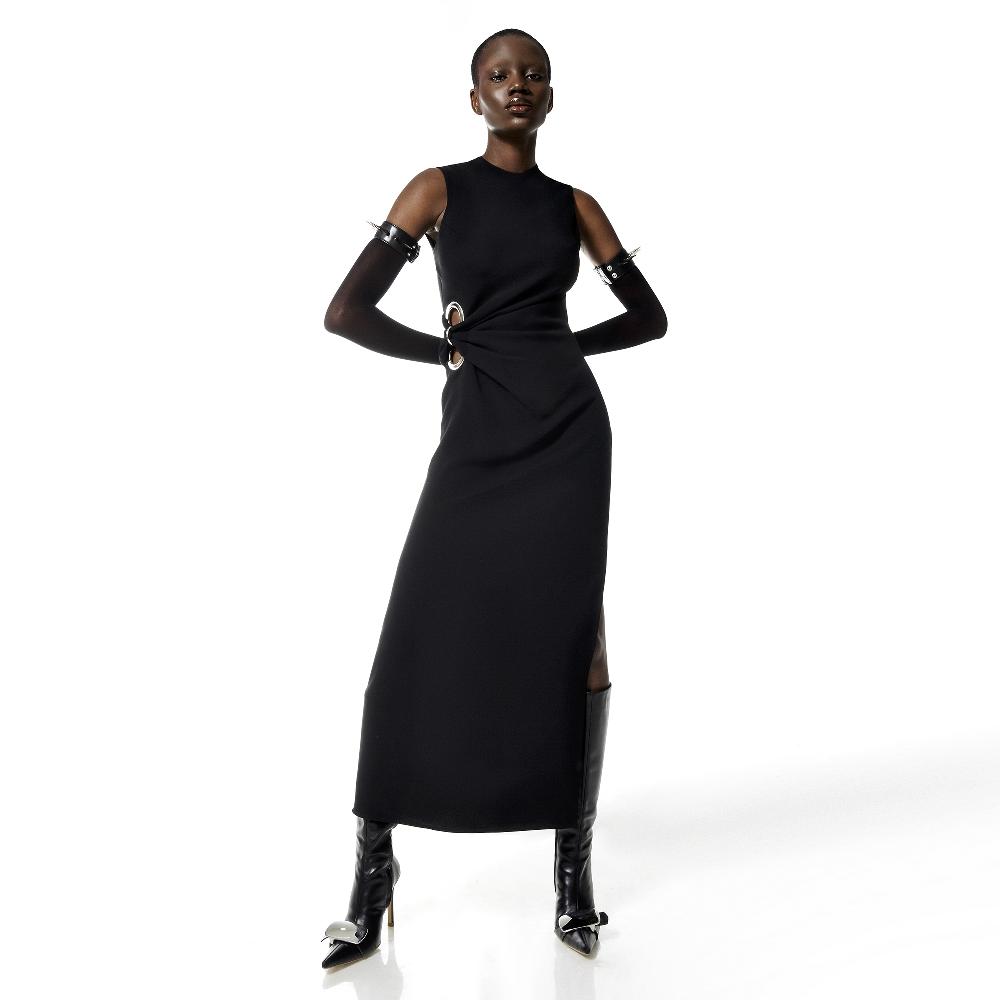 Lado Bokuchava EYELET DRESS SAMPLE SALE Black