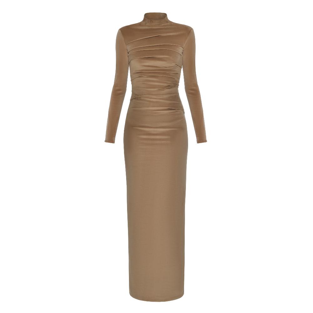 lado bokuchava FLAME DRESS Dresses Caramel
