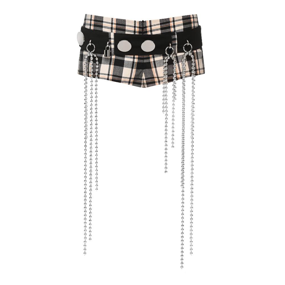 lado bokuchava FUJI SHORTS Shorts Checked Black