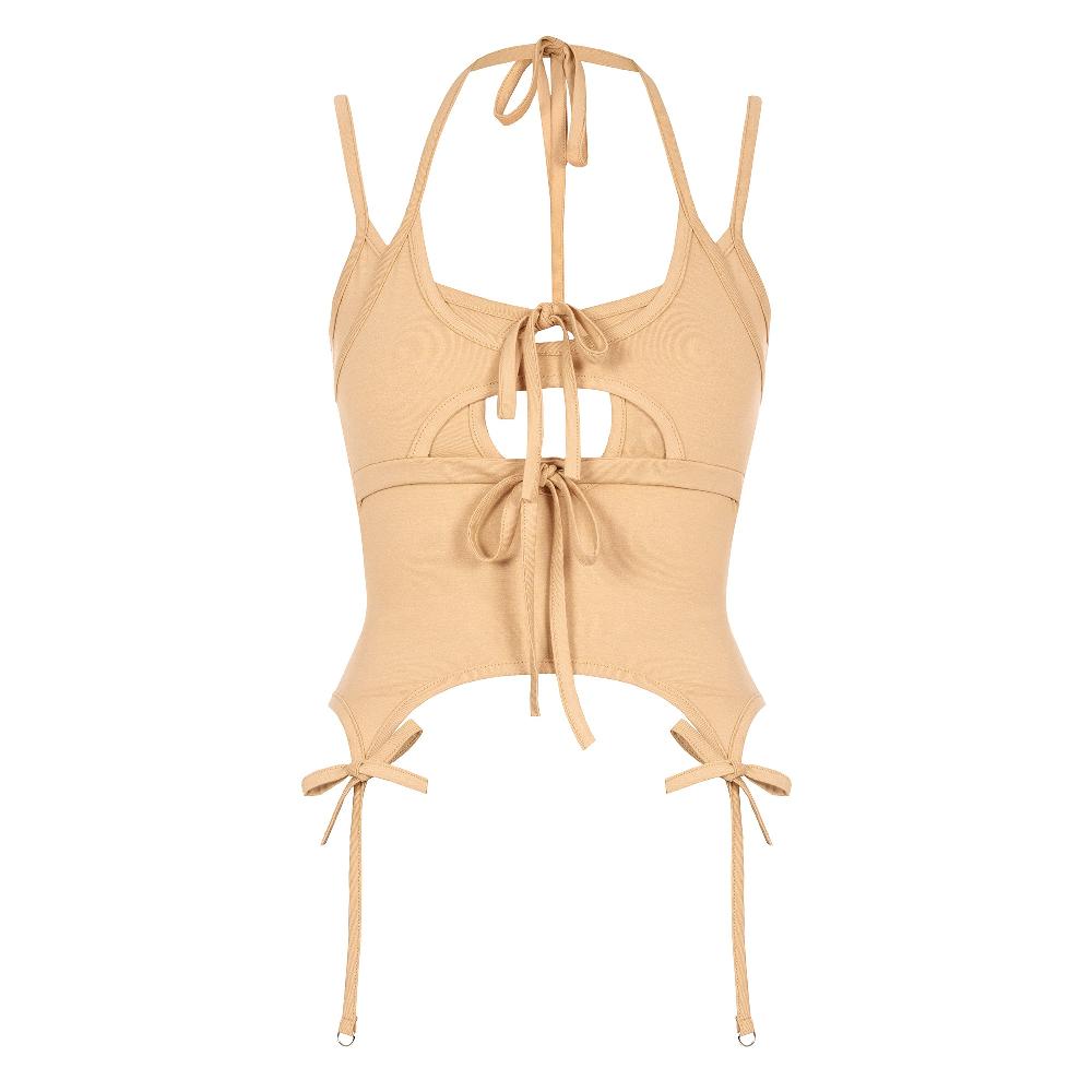 lado bokuchava GARTER TOP SAMPLE SALE Beige
