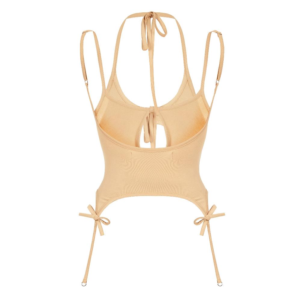 Lado Bokuchava GARTER TOP Top Beige