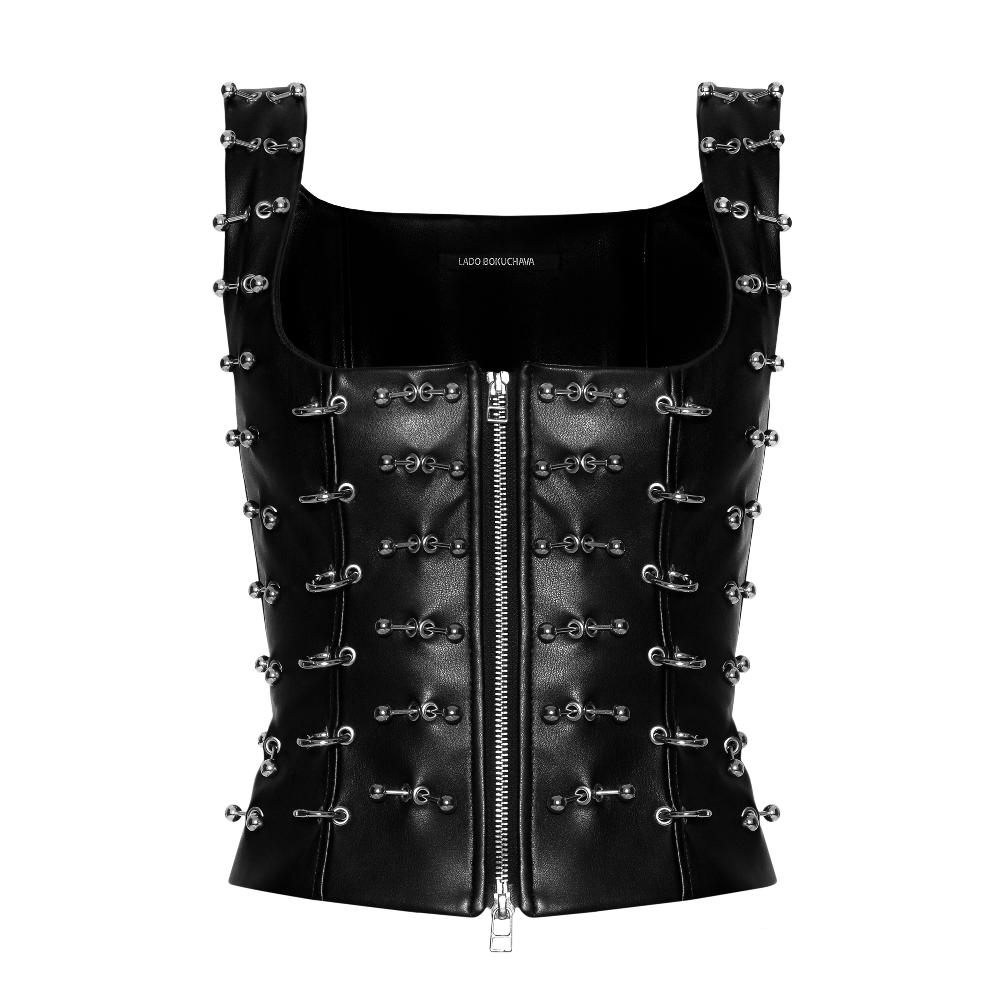 lado bokuchava HELLRAISER CORSET Top Black