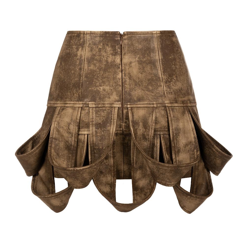 Lado Bokuchava HOOP SKIRT Skirt Washed Brown